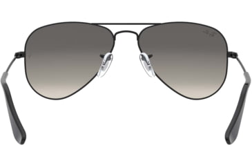 Image of Ray-Ban RJ9506S Junior Aviator Sunglasses - Kid's, Shiny Black Frame, Light Grey Gradient Dark Grey Lenses, 220/11-50