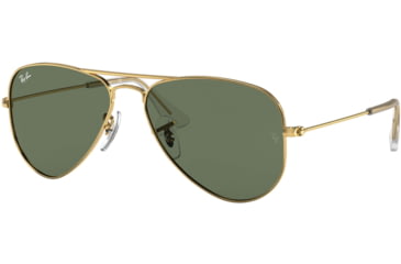 Image of Ray-Ban RJ9506S Junior Aviator Sunglasses - Kids, Gold Green, 223/71-5013