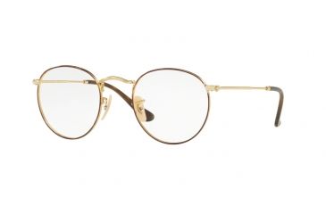 Image of Ray-Ban ROUND METAL RX3447V Eyeglass Frames 2945-50 - Gold On Top Havana Frame