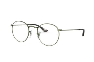 Image of Ray-Ban ROUND METAL RX3447V Eyeglass Frames 3073-50 - Sand Trasparent Green