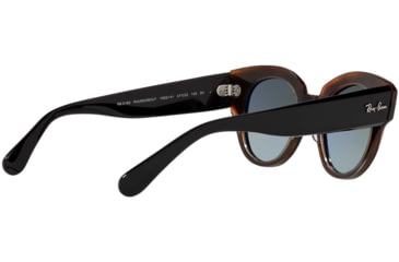 Image of Ray-Ban Roundabout RB2192 Sunglasses, Black On Transparent Brown, 47, RB2192-132241-47