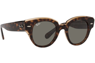 Image of Ray-Ban Roundabout RB2192 Sunglasses, Havana On Transparent Brown, 47, RB2192-1292B1-47