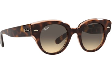 Image of Ray-Ban Roundabout RB2192 Sunglasses, Havana On Transparent Pink, 47, RB2192-1324BG-47