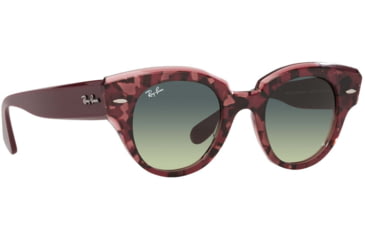 Image of Ray-Ban Roundabout RB2192 Sunglasses, Havana On Transparent Purple, 47, RB2192-1323BH-47