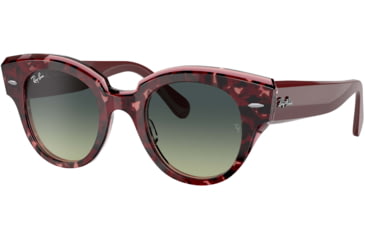Image of Ray-Ban Roundabout RB2192F Sunglasses, Havana On Transparent Purple, 47, RB2192F-1323BH-47