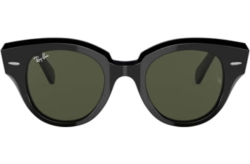 Image of Ray-Ban Roundabout RB2192F Sunglasses, Black, 47, RB2192F-901-31-47