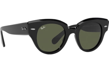 Image of Ray-Ban Roundabout RB2192F Sunglasses, Black, 47, RB2192F-901-31-47