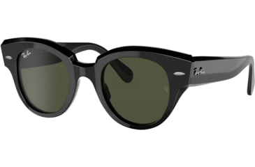 Image of Ray-Ban Roundabout RB2192F Sunglasses, Black, 47, RB2192F-901-31-47