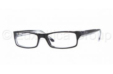 Image of Ray-Ban RX5114 Progressive Eyeglasses - Top Black On Transparent Frame / 50 mm Prescription Lenses, 2034-5016