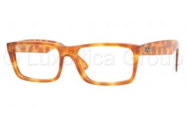 Image of Ray-Ban RX5216 SV Prescription Eyeglasses - Blonde Havana Demo Lens Frame / 54 mm Prescription Lenses, 2029-5417
