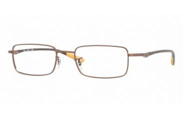 Image of Ray-Ban RX 7511 Eyeglasses Styles - Matte Brown Frame w/Non-Rx 49 mm Diameter Lenses, 1077-4919