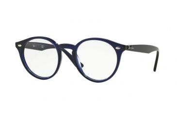 Image of Ray-Ban RX2180V Bifocal Prescription Eyeglasses 2013-47 - Trasparent Blue Frame