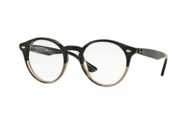 Image of Ray-Ban RX2180V Bifocal Prescription Eyeglasses 5540-47 - Grey Horn Grad Trasp Grey Frame