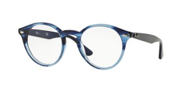 Image of Ray-Ban RX2180V Bifocal Prescription Eyeglasses 5572-49 - Gradient Striped Blue Frame