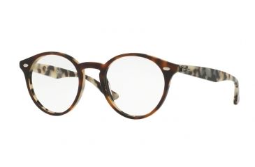Image of Ray-Ban RX2180V Bifocal Prescription Eyeglasses 5676-49 - Top Brown Havana On Avana Beig Frame