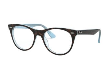 Image of Ray-Ban RX2185V Prescription Eyeglasses, 50mm, Tortoise/Light Blue, RX2185V-5883-50-SV