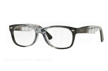Image of Ray-Ban New Wayfarer Eyeglasses RX5184 with Rx Prescription Lenses 5515-50 - Gradient Grey On Black Frame