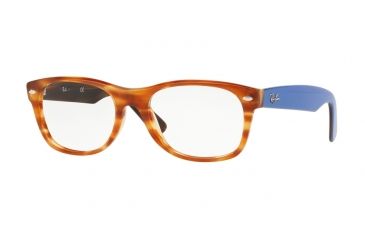 Image of Ray-Ban New Wayfarer Eyeglasses RX5184 with Rx Prescription Lenses 5799-52 - Light Brown Havana Frame