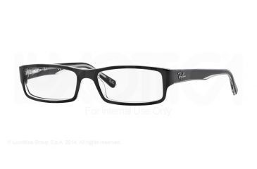 Image of Ray-Ban RX5246 Prescription Eyeglasses 2034-50 - Top Black On Transparent Frame