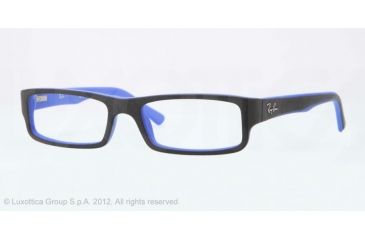 Image of Ray-Ban RX5246 Prescription Eyeglasses 5224-50 - Top Black On Matte Blue Frame, Demo Lens Lenses