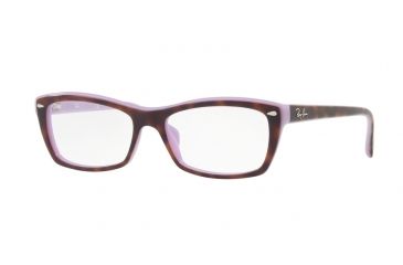Image of Ray-Ban RX5255 Progressive Prescription Eyeglasses 5240-53 - Top Havana On Violet Frame