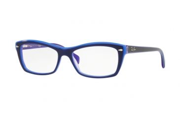 Image of Ray-Ban RX5255 Progressive Prescription Eyeglasses 5776-51 - Top Blue/azure/violet Frame