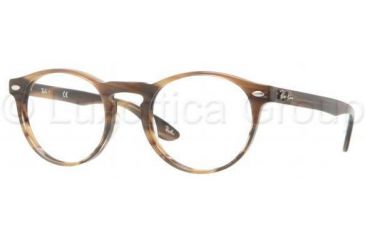 Image of Ray-Ban RX5283 Single Vision Prescription Eyeglasses 5139-4721 - Striped Brown Frame