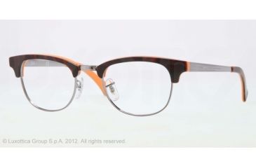 Image of Ray-Ban RX5294 Bifocal Prescription Eyeglasses 5160-49 - Havana On Orange/gunmetal Frame, Demo Lens Lenses