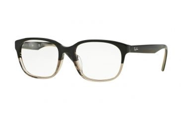 Image of Ray-Ban RX5340F Eyeglass Frames 5540-53 - Grey Horn Grad Trasp Grey Frame