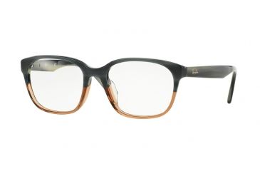 Image of Ray-Ban RX5340F Eyeglass Frames 5543-53 - Blue Horn Grad Trasp Brown Frame