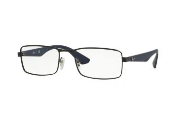 Image of Ray-Ban RX6332 Single Vision Prescription Eyeglasses 2503-53 - Matte Black Frame