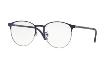 Image of Ray-Ban RX6375F Eyeglass Frames 2981-55 - Gunmetal On Top Blue Frame