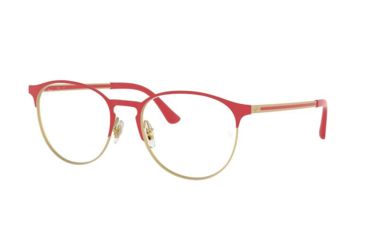 Image of Ray-Ban RX6375F Eyeglass Frames 3052-55 - Matt Red On Rubber Gold