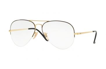 Image of Ray-Ban RX6589 Eyeglass Frames 2946-56 - Gold Top Black Frame