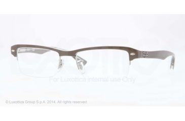 Image of Ray-Ban RX7014 Eyeglass Frames 5245-52 - Top Brown On Trasparent Beige Frame