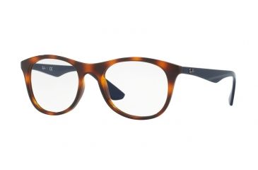 Image of Ray-Ban RX7085 Single Vision Prescription Eyeglasses 5585-50 - Light Havana Frame