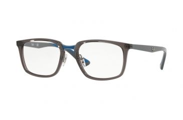 Image of Ray-Ban RX7148 Progressive Prescription Eyeglasses, 52mm, Trasparent Grey, RX7148-5760-52-PRO