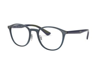 Image of Ray-Ban RX7156 Eyeglass Frames 5796-51 - Trasparent Dark Blue Frame