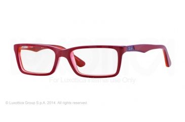 Image of Ray-Ban RY1534 Bifocal Prescription Eyeglasses 3590-46 - Top Fuxia On Pink Frame