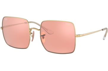 Image of Ray-Ban Square RB1971 Sunglasses - Women's, Arista, Photo Pink Mirror Grey, 54, RB1971-001-3E-54