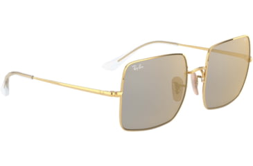 Image of Ray-Ban Square RB1971 Sunglasses - Women's, Arista, Photo Dark Grey Mirror Gold, 54, RB1971-001-B3-54