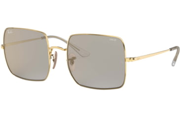 Image of Ray-Ban Square 1971 Sunglasses - Womens 001/B3-54 - , Photo dark grey mirror gold Lenses
