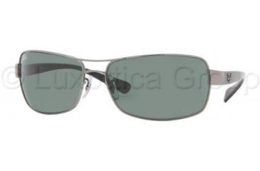 Image of Ray-Ban Sunglasses RB3379 004-6415 - Gunmetal Crystal Green