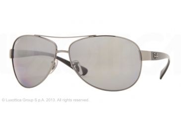 Image of Ray-Ban Sunglasses RB3386 004/82-6313 - Gunmetal Polarized Gray Mirror Silver Grad.