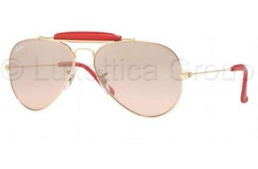 Image of Ray-Ban Sunglasses RB3422Q 001/3E-5514 - Arista Crys.brown-pink Silver Mirror