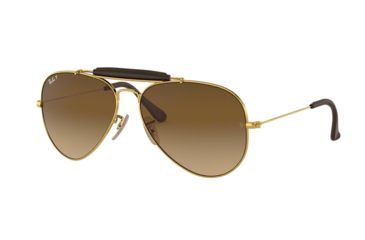 Image of Ray-Ban Sunglasses RB3422Q 001/M2-58 - , Polar Brown Gradient Lenses
