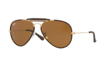 Image of Ray-Ban Sunglasses RB3422Q 9041-58 - Leather Brown Frame, Brown Lenses