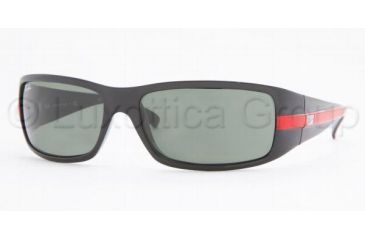 Image of Ray-Ban Bifocal Sunglasses RB4057 with Lined Bi-Focal Rx Prescription Lenses RB4057-745-6116 - Lens Diameter: 61 mm, Frame Color: Shiny Black