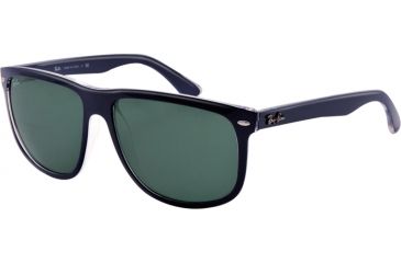 Image of Ray-Ban Sunglasses RB4147 6040-60 - Top Blu On Trasparent Frame, Green Lenses