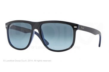 Image of Ray-Ban Sunglasses RB4147 60934M-56 - Top Black On Opal Blue Frame, Blue Gradient Grey Lenses